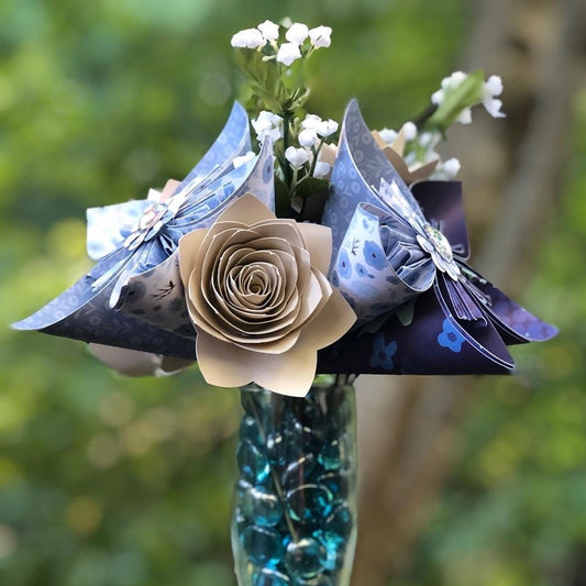 Five Flower Origami Bouquet