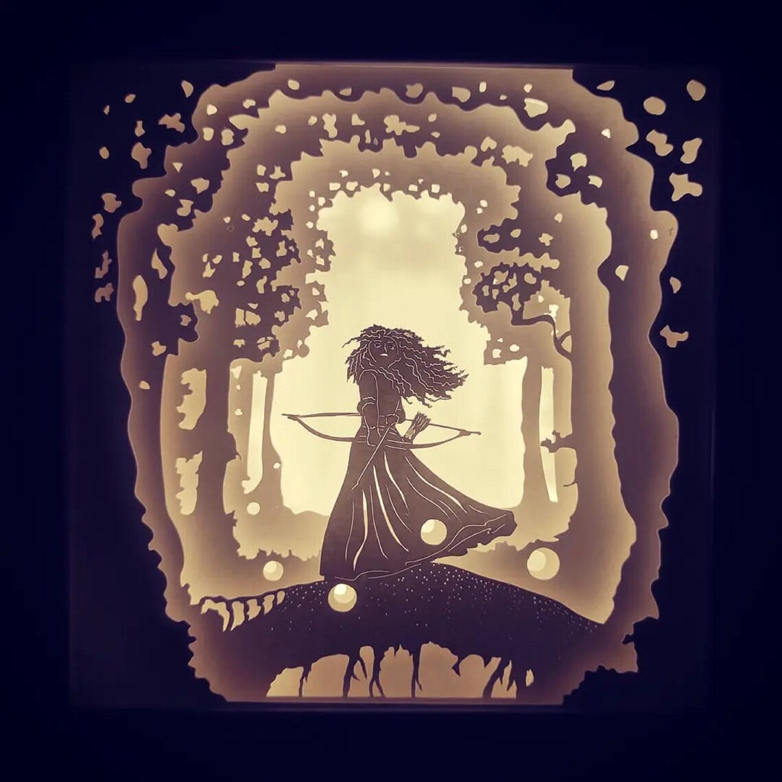 Warrior Princess - Lighted 3D ShadowBox