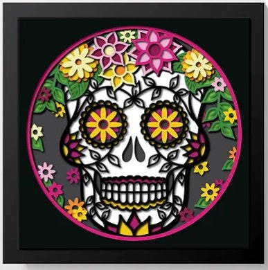 3D Sugar Skull Shadowbox